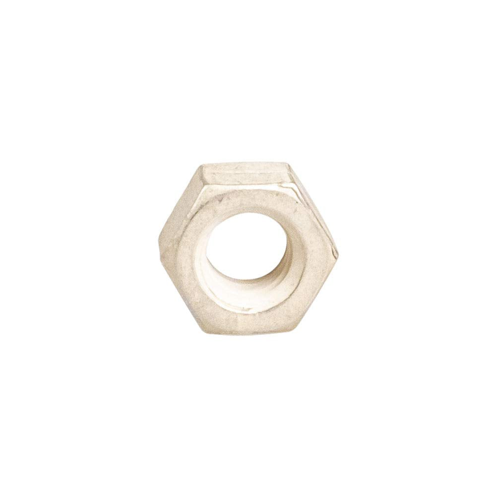 Husqvarna Nut, 1 Piece, Hex, Stainless Steel, 1.25mm Pitch, Left Hand, Class 2A, 0.25 Inch Diameter