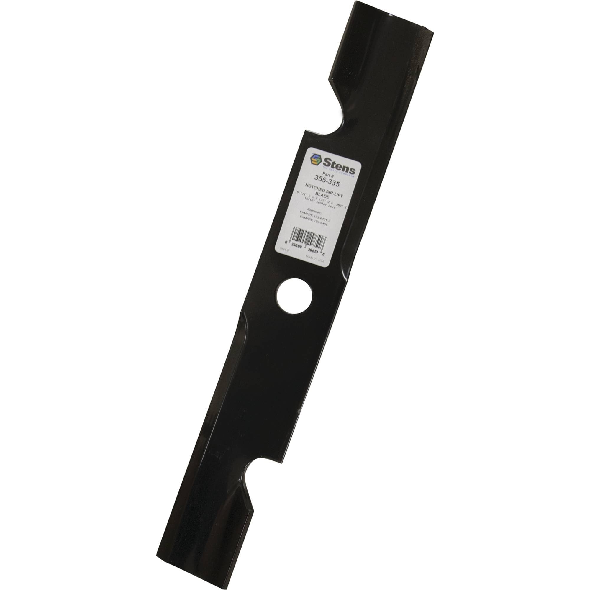 Stens Notched Air-Lift Blade 355-335 Compatible with/Replacement for: Exmark Next Lazer Z, Requires 3 for 48" Deck 103-6401, 103-6401-S