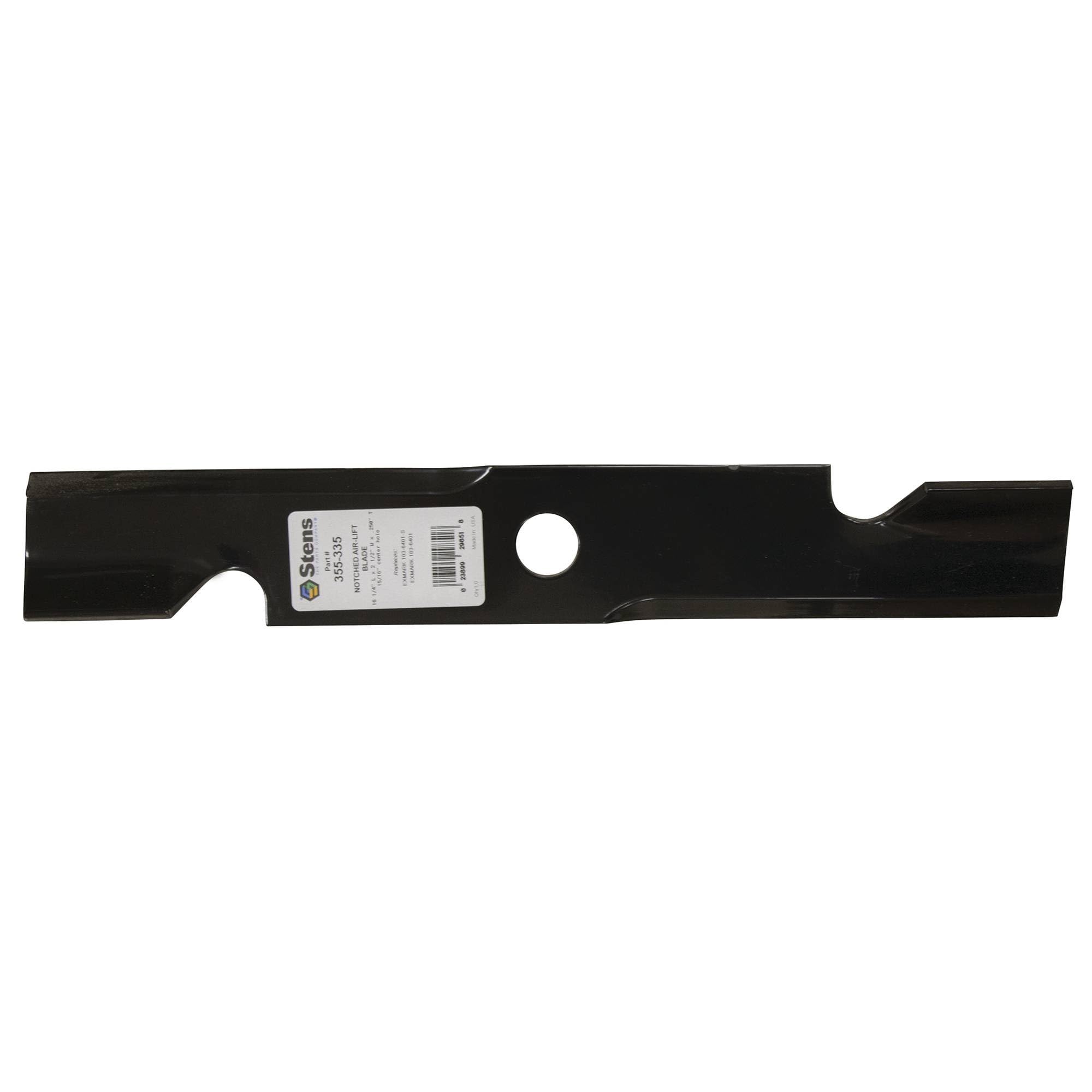 Stens Notched Air-Lift Blade 355-335 Compatible with/Replacement for: Exmark Next Lazer Z, Requires 3 for 48" Deck 103-6401, 103-6401-S