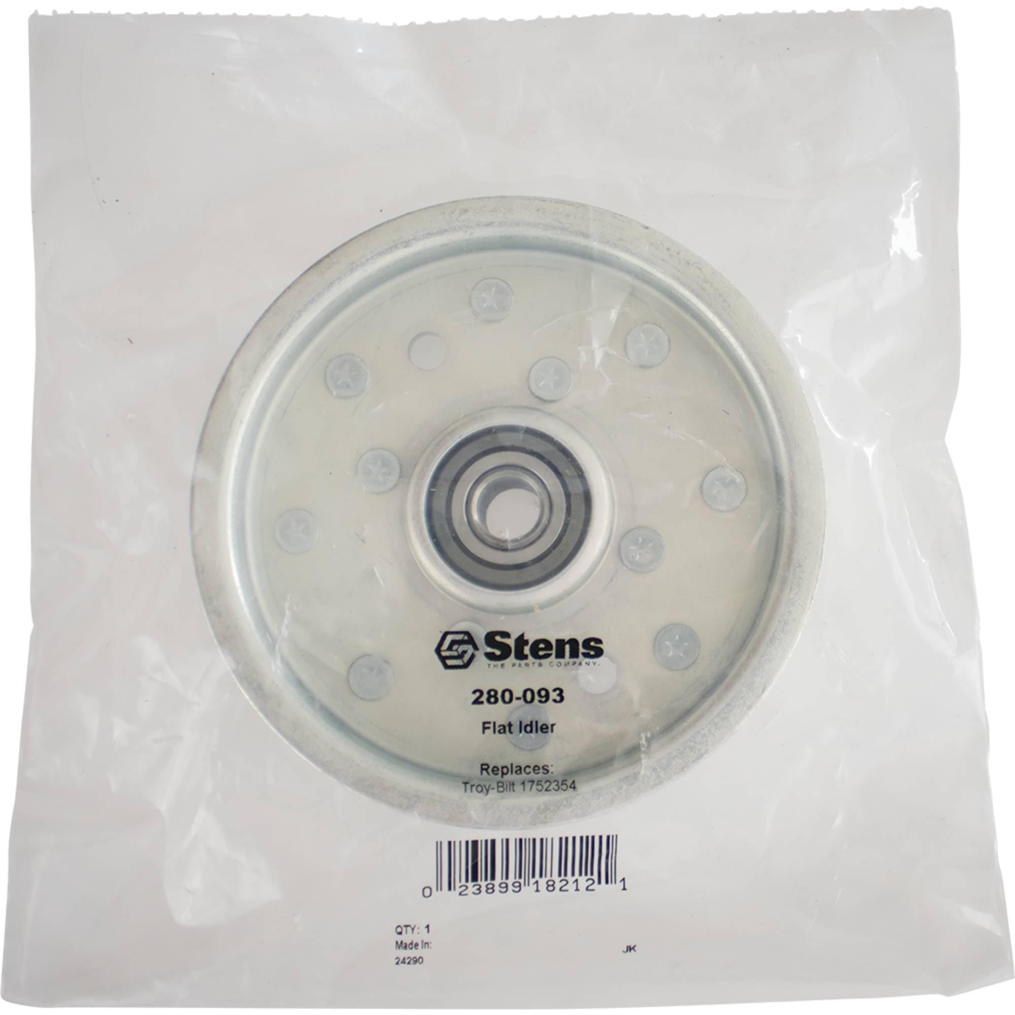Stens 280-093 Heavy-Duty Flat Idler, Troy-Bilt 1752354, Plastic, 0.375" ID, 5.0625" Width