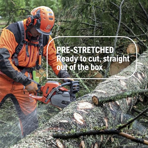 Husqvarna Chainsaw Chain 14" .050 Gauge 3/8 Pitch x-Cut High Durability Superior Lubrication Works Longer Without Needing to Be Adjusted, Orange/Gray (S93G)