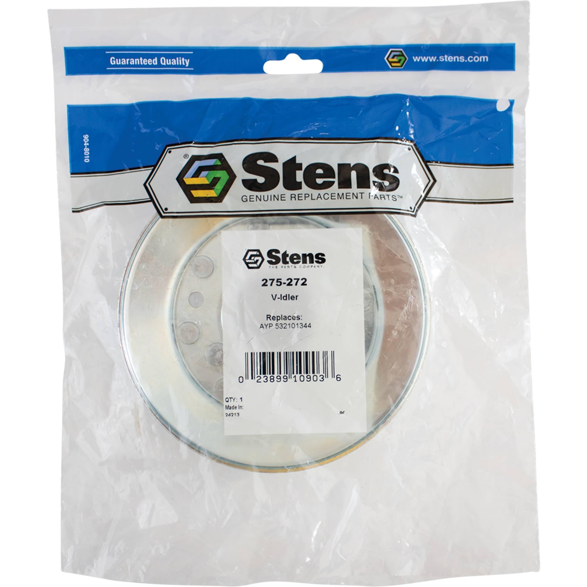 Stens 275-272 Heavy-Duty V-Idler, AYP 101344L, 1 ID, 5 Width, Silver