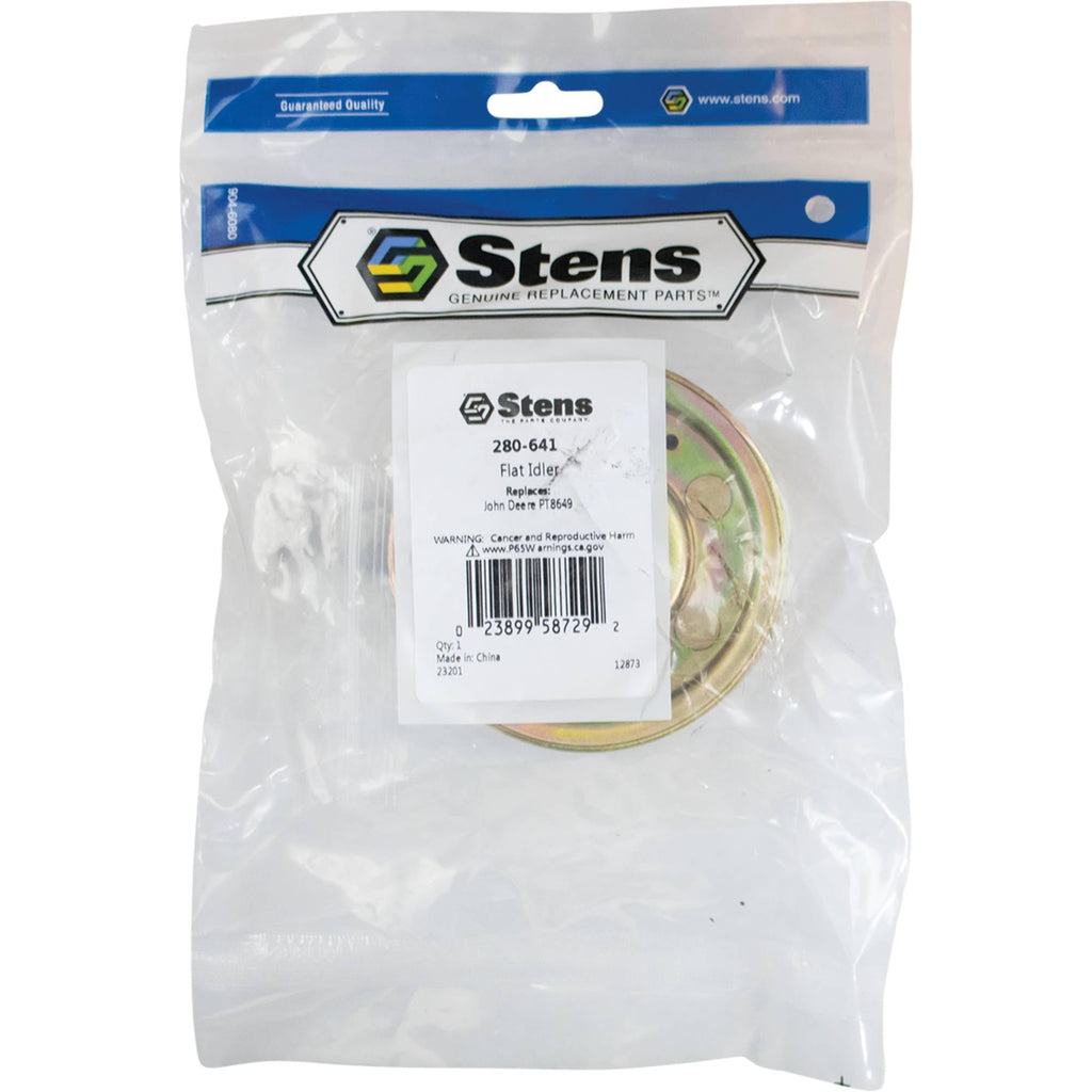 Stens 280-641 Flat Idler Compatible with/Replacement for Gravely Pro 150 Series 21409, 21409MA, 300920, 40223, 40223MA, 91179MA, 1024515M1, PT8649, 317726, PAL0368A 1 1/4" Height, 1/2" ID, 3 1/4" OD