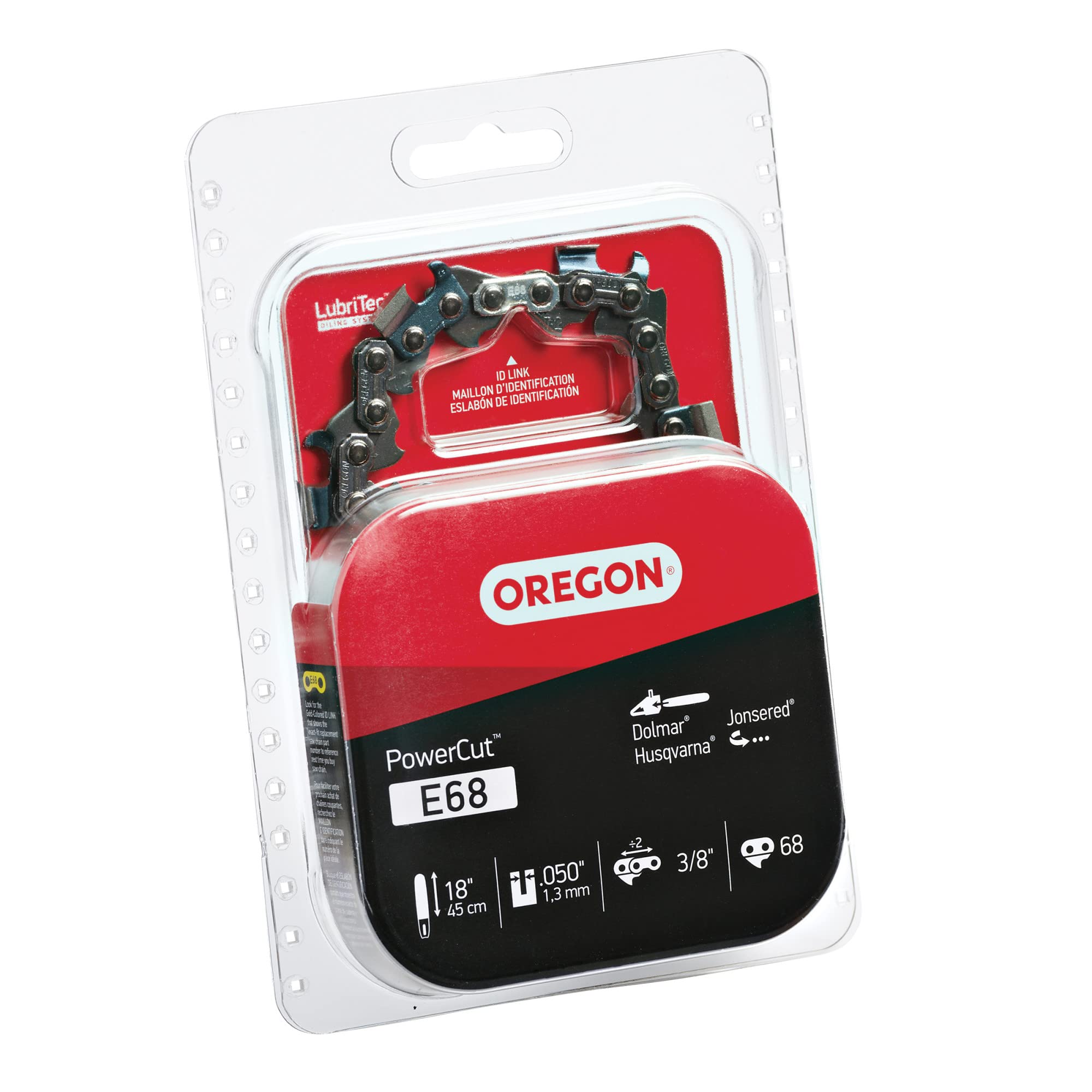 Oregon E68 PowerCut 18-Inch Chainsaw Chain, Fits Dolmar, Husqvarna, Jonsered