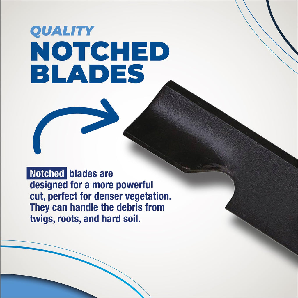 Stens Notched Air-Lift Blade 355-335 Compatible with/Replacement for: Exmark Next Lazer Z, Requires 3 for 48" Deck 103-6401, 103-6401-S