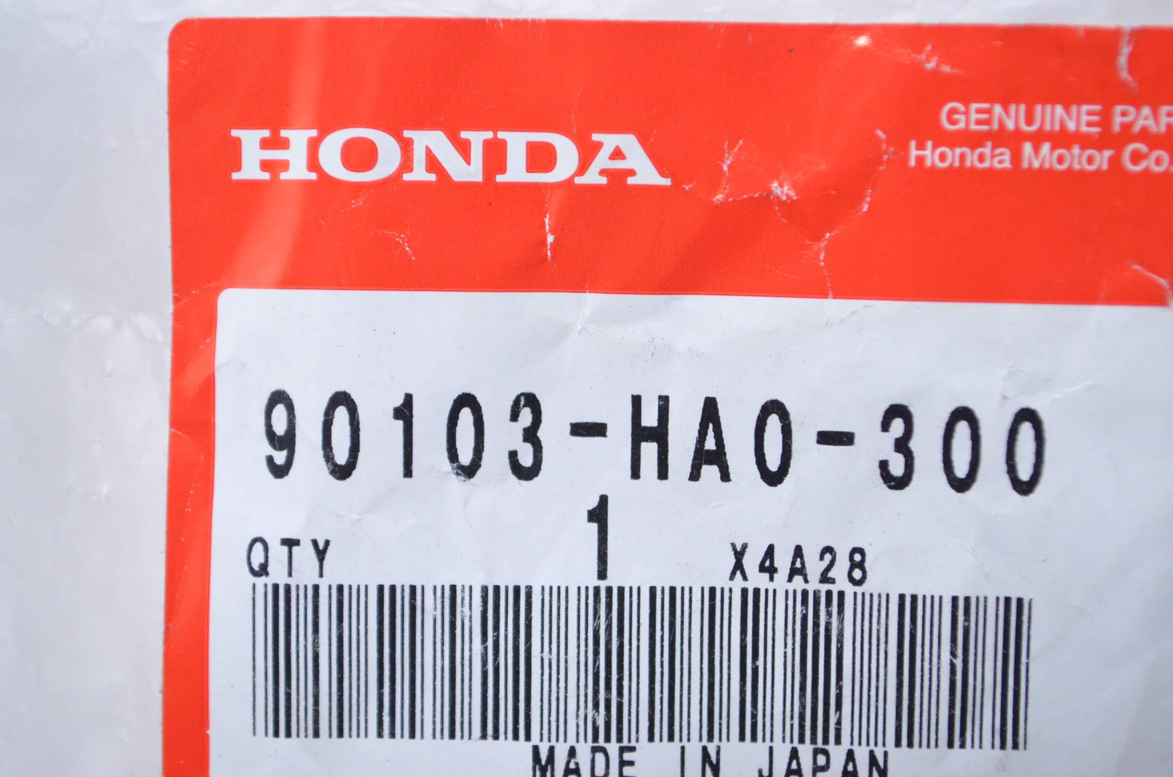 Honda 90103-HA0-300 Wheel Bolt (10X33)