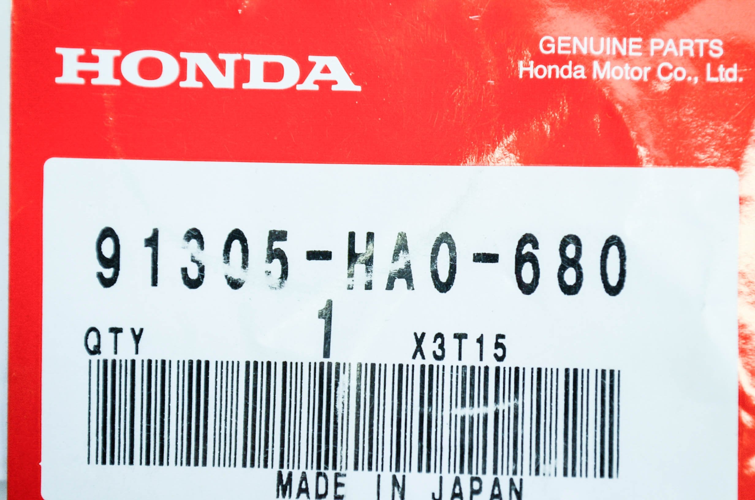Honda 91305-HA0-680 O-RING (33.7X2.4) QTY 1