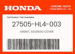 HONDA OEM SOLENOID GASKET, PART NUMBER: 27505-HL4-003