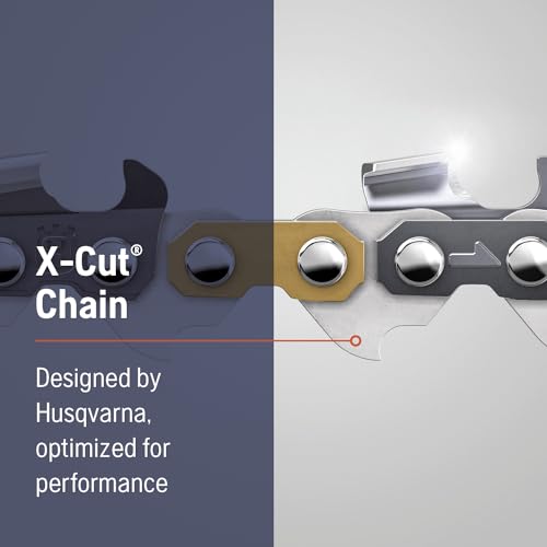 Husqvarna Chainsaw Chain 14" .050 Gauge 3/8 Pitch x-Cut High Durability Superior Lubrication Works Longer Without Needing to Be Adjusted, Orange/Gray (S93G)