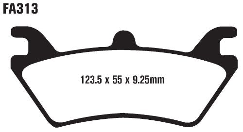 EBC Brakes FA313R Disc Brake Pad Set
